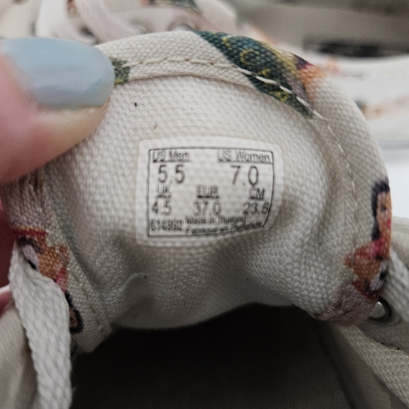 Vans off the wall hula girl print sneakers shoes women's size 7 - Picture 9 of 12